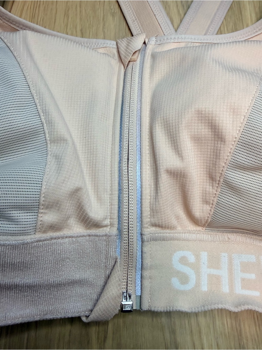 SHEFIT High Impact Front Zipper Adjustable Straps Sports Bra Pink Size 3 Luxe - Picture 6 of 9